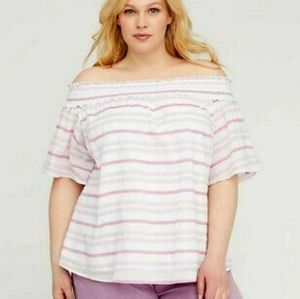 Lane Bryant off shoulder top 14/16